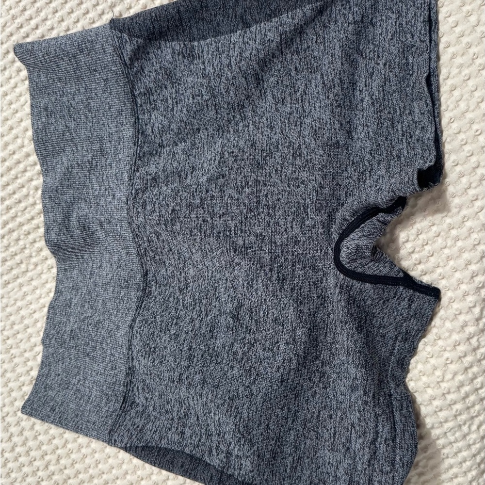 Gray High-Waisted biker Shorts